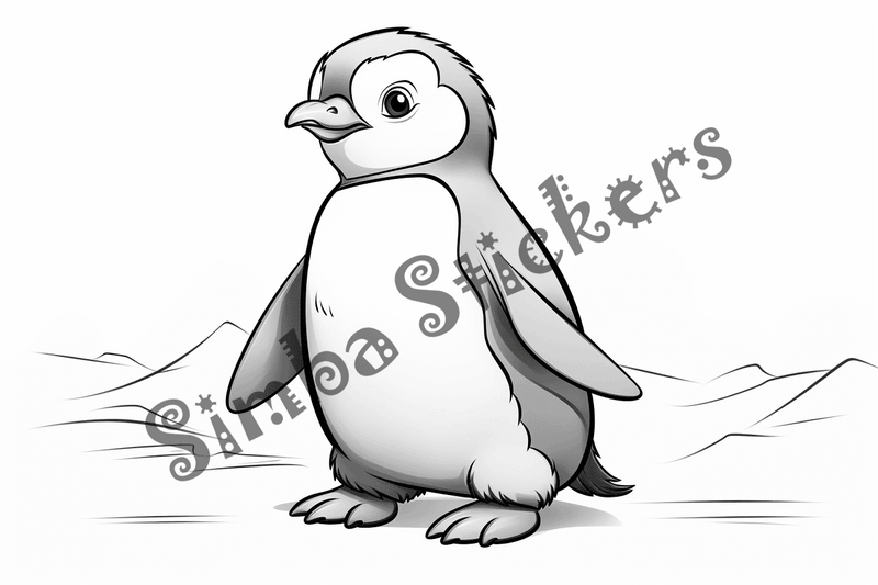 Colouring pages, bundle of penguins 2, 25 images