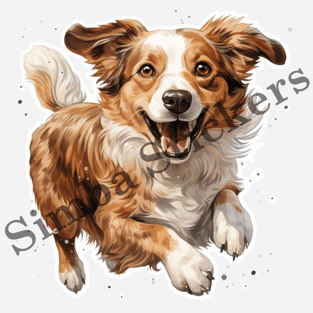 Dog running, image set, 10 images