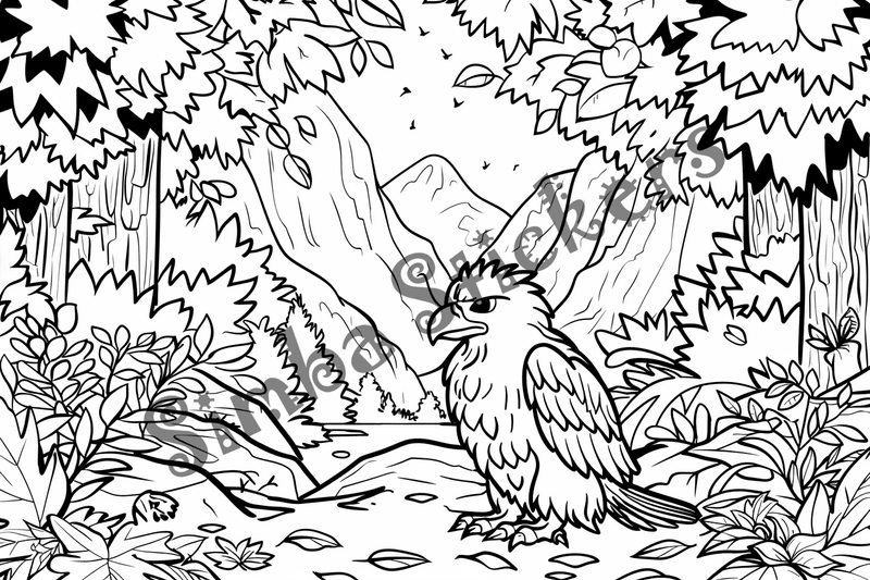 Colouring pages, bundle of eagles 2, 25 images