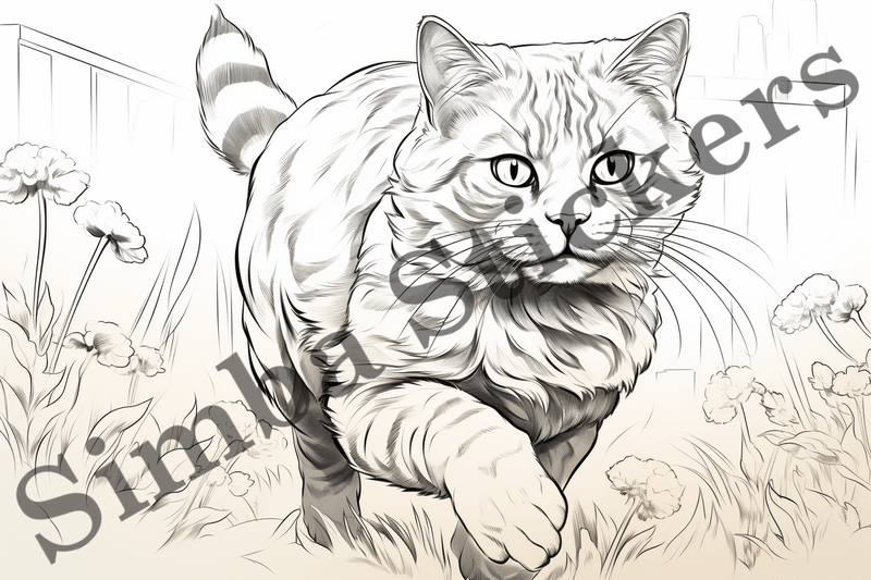 Colouring pages, Bundle of cats, 25 images
