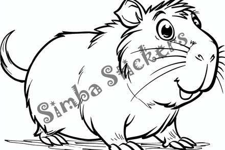 Colouring pages, bundle of capybaras looking cute, 10 images