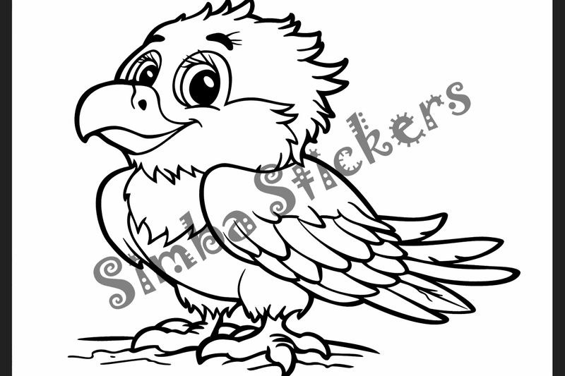 Colouring pages, eaglets or with eaglets, 10 images