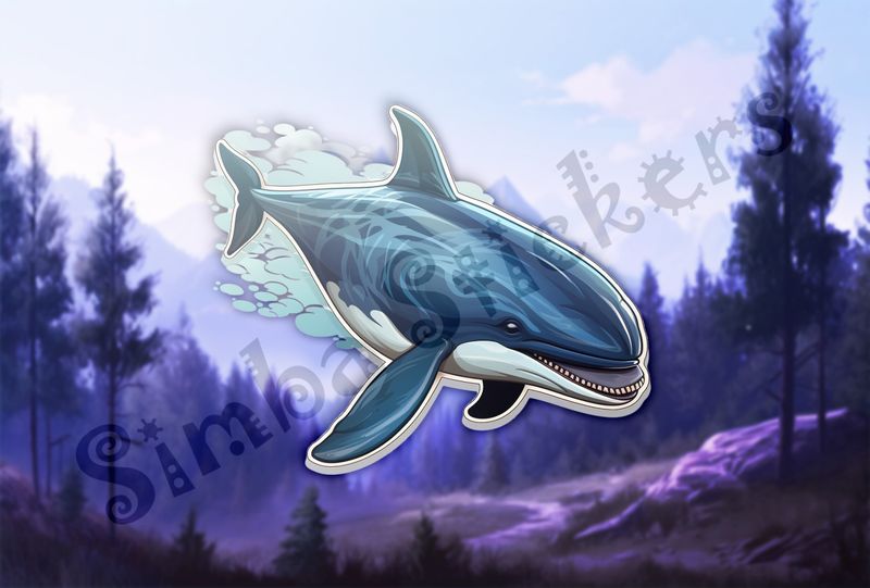 Whale showing long row of teeth
