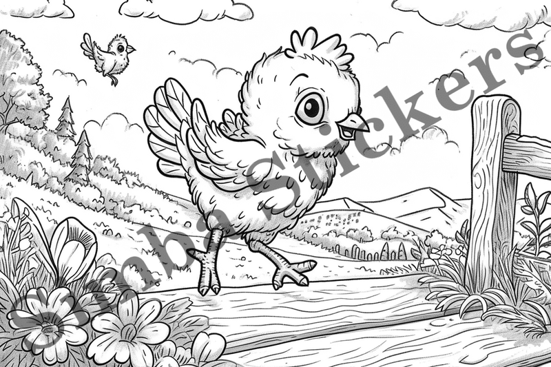 Colouring pages, Bundle of chicken, 25 images