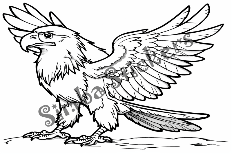 Colouring pages, bundle of eagles 2, 25 images