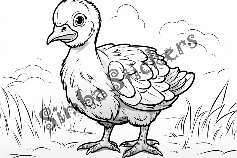 Colouring pages, bundle of individual turkeys, 25 images