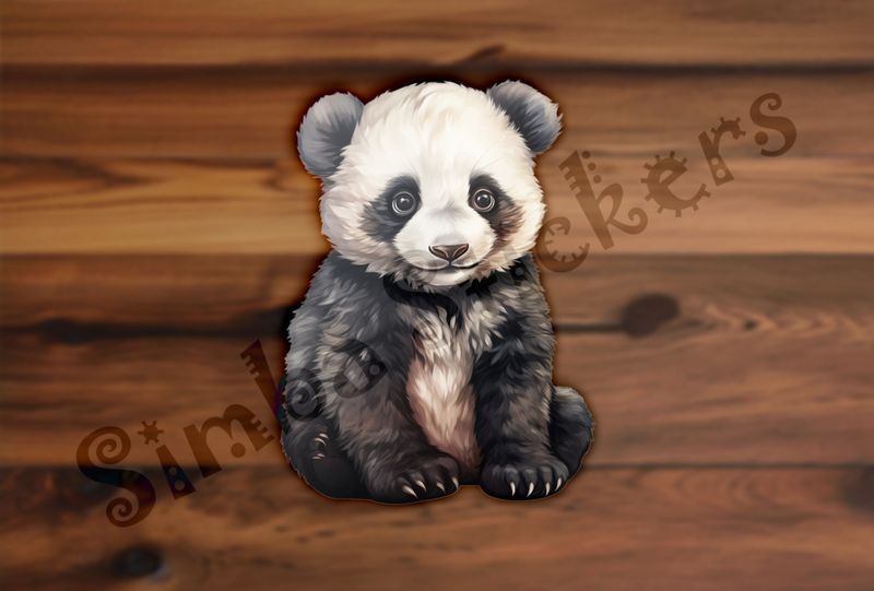 Innocent-looking Panda bear sitting, alrhp7