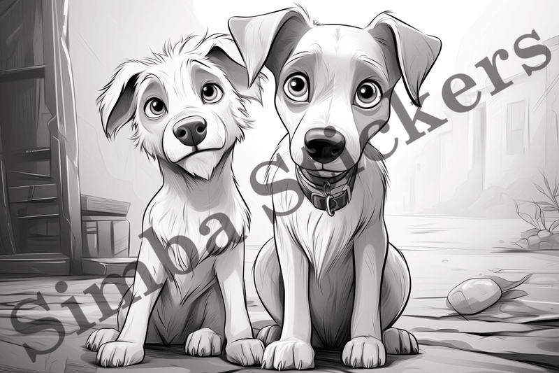 Colouring pages, Bundle of dogs, 25 images