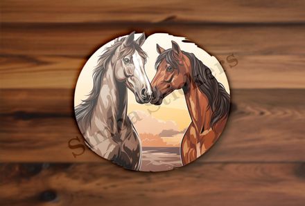 Horses nose-to-nose