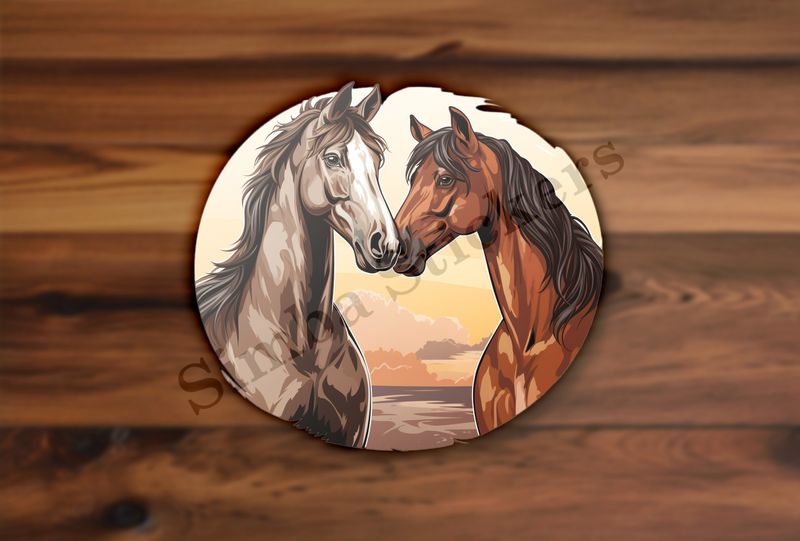 Horses nose-to-nose