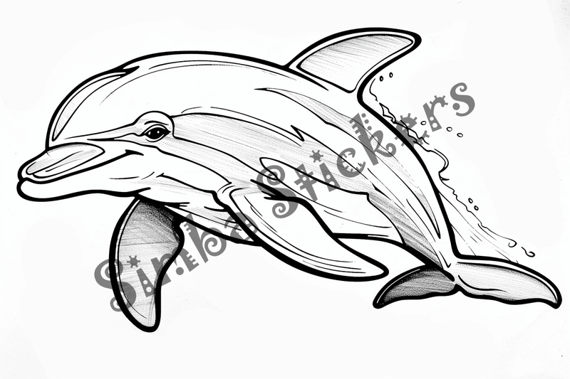 Colouring pages, bundle of dolphins, 25 images
