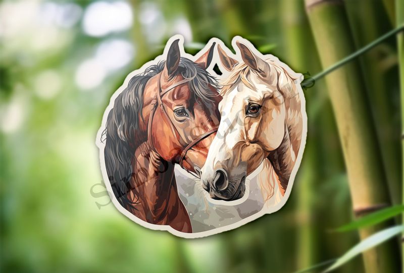 Horses nose-to-nose