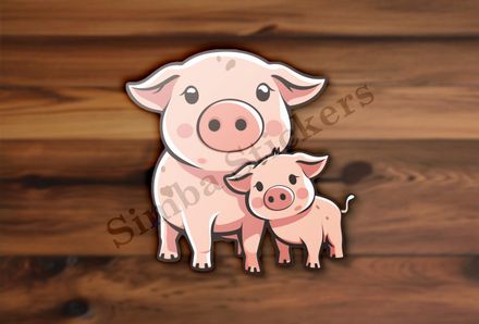 Pig with piglet