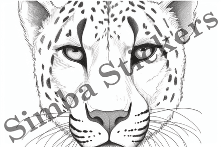 Colouring pages, Bundle of cheetahs, 10 images
