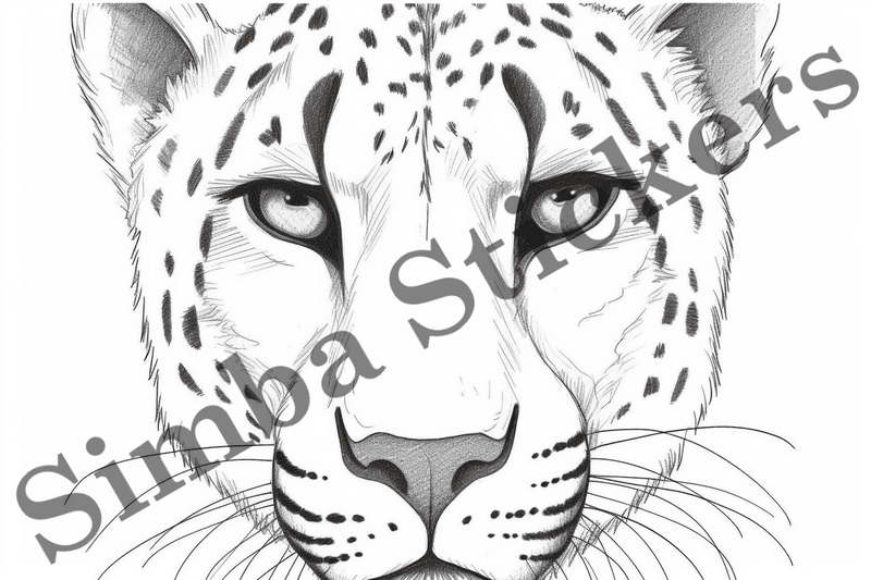 Colouring pages, Bundle of cheetahs, 10 images