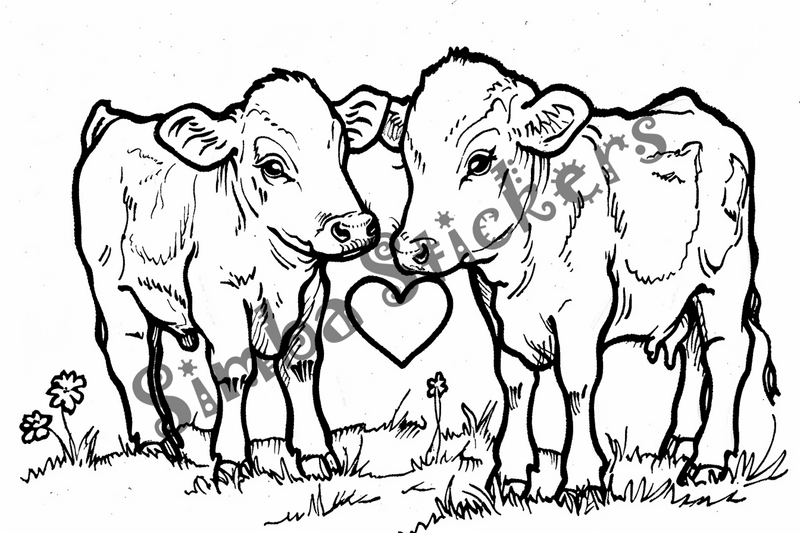 Colouring pages, bundle of cattle, 25 images