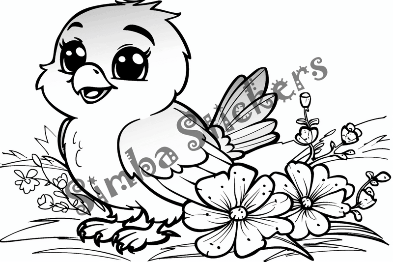 Colouring pages, eaglets or with eaglets, 10 images