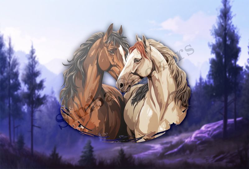 Horses nose-to-nose, jbgjpy