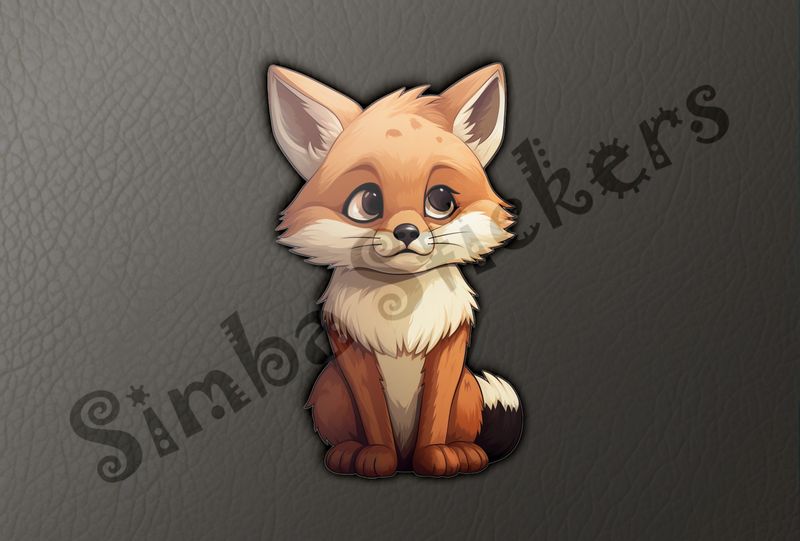 Baby red fox looking sorry