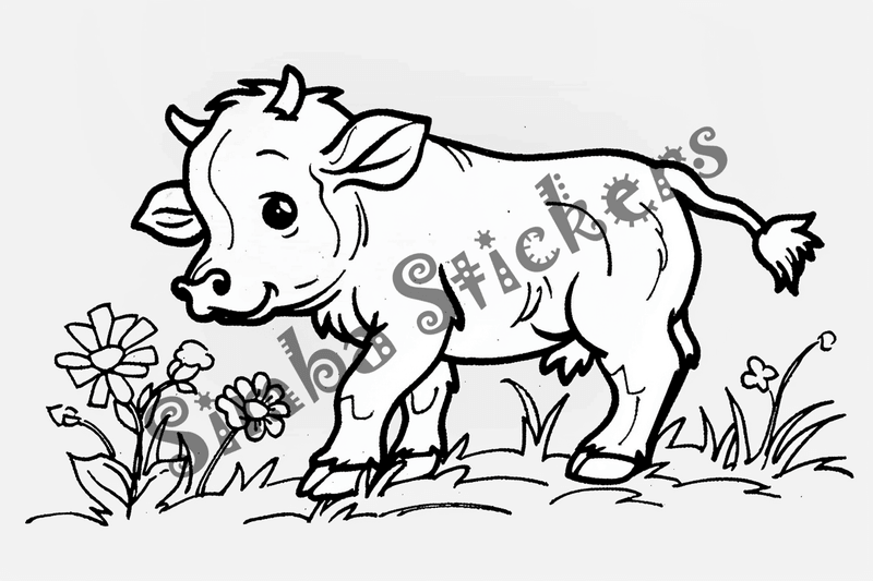Colouring pages, bundle of cattle, 50 images