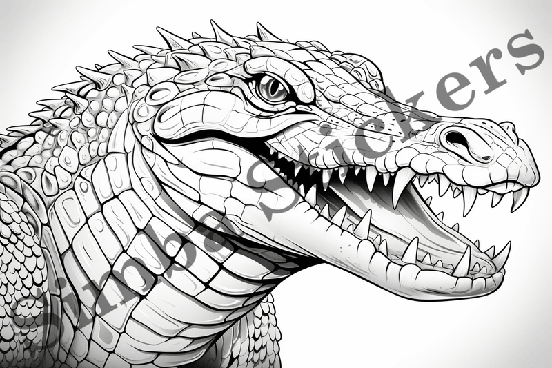 Colouring pages, Bundle of crocodiles, 10 images