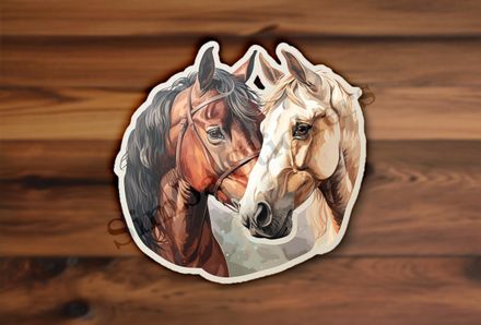 Horses nose-to-nose
