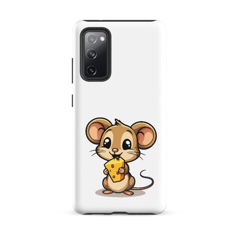 Tough Case for Samsung, Small Mouse happily licking large chunk of cheese, pqapy6