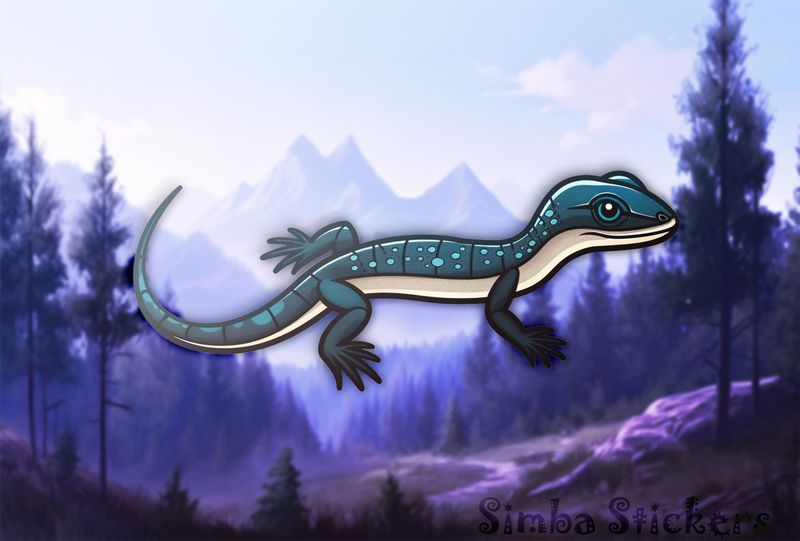 Green lizard full-body crawl