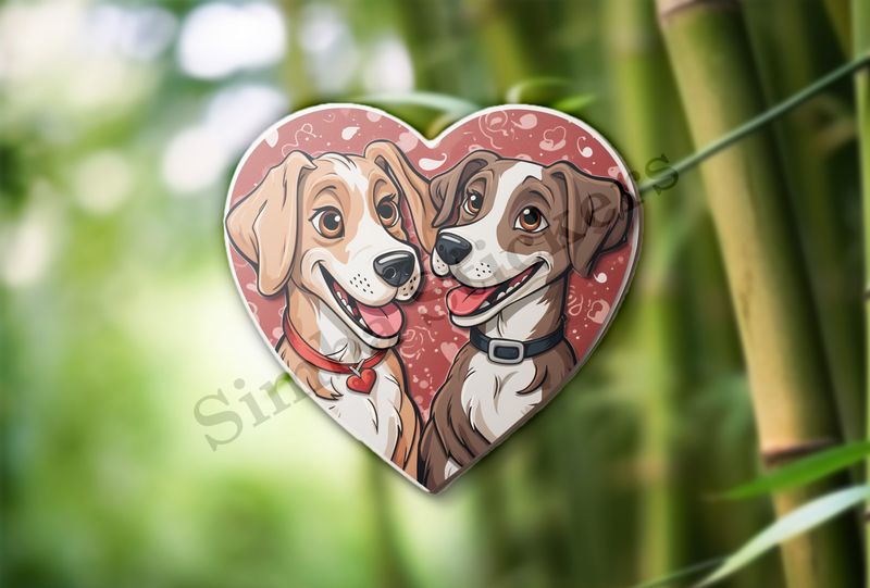 Dogs cuddling