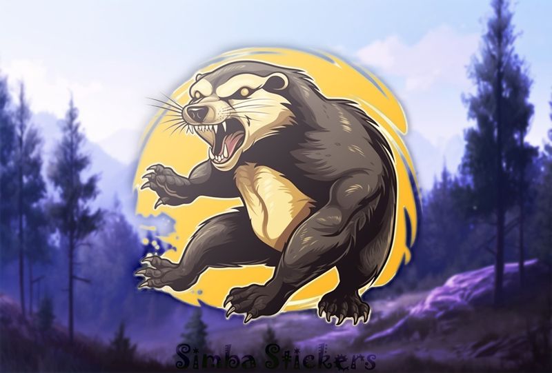 Honey Badger showing off angry moves , idsnx7