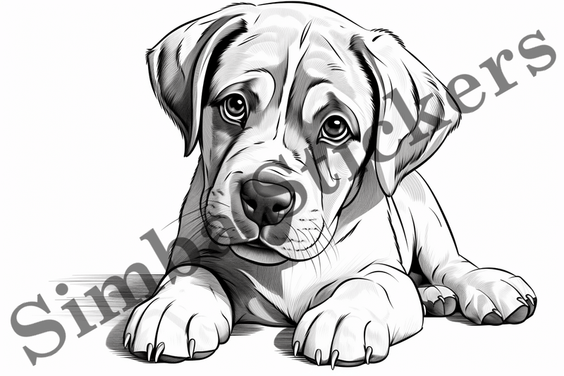 Colouring pages, Bundle of dogs, 10 images
