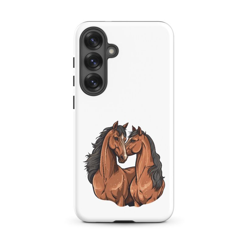 Tough Case for Samsung, Two brown horses snuggling, tdwcyd