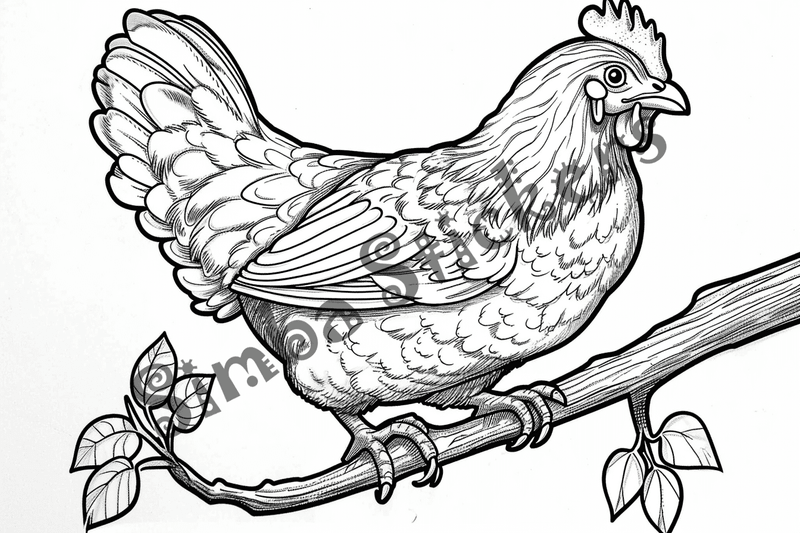 Colouring pages, bundle of chicken, 10 images