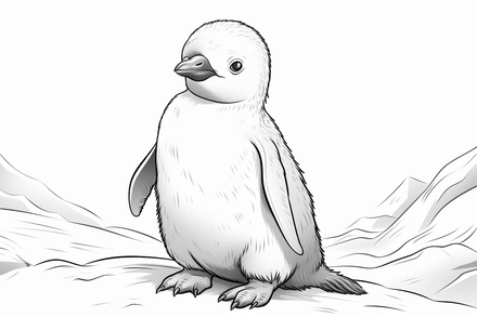 Colouring pages, bundle of penguins, 10 images