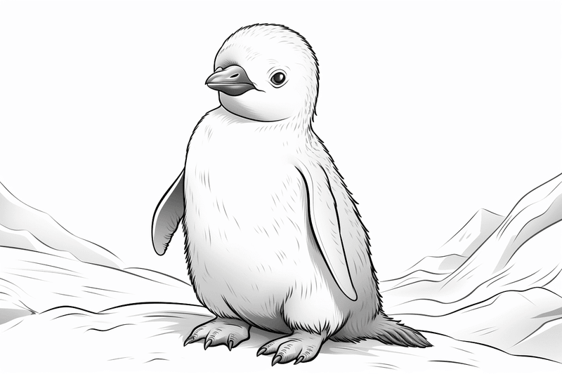 Colouring pages, bundle of penguins, 10 images