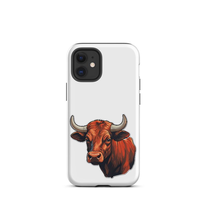 Tough Case for iPhone, Bull face, partial side view, bpor80