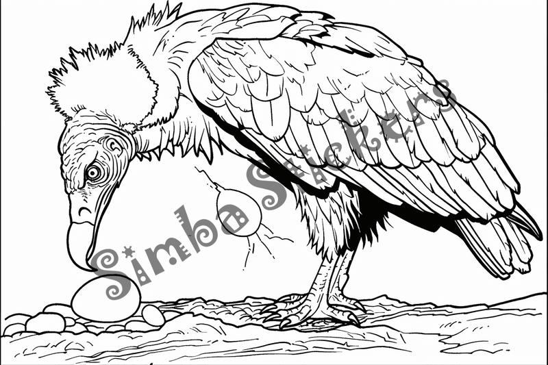 Colouring pages, bundle of vultures, 50 images, kqxcna