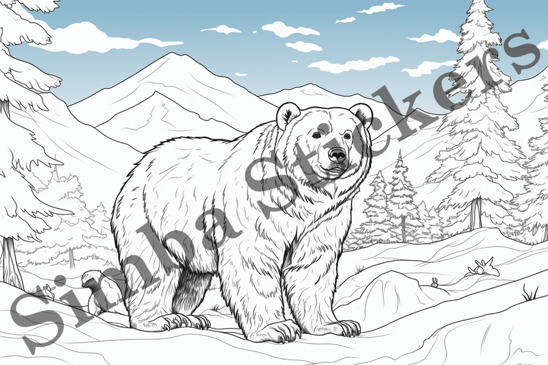 Colouring pages, Bundle of bears, 25 images