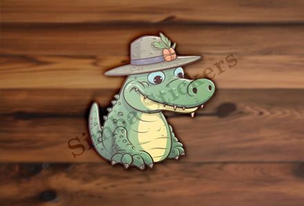 Crocodile in a hat