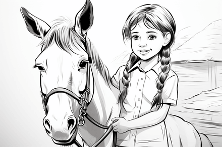 Colouring pages, bundle of mules, 25 images