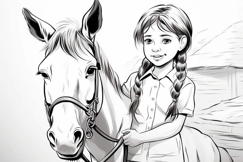 Colouring pages, bundle of mules, 25 images