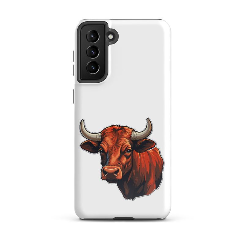 Tough Case for Samsung, Bull face, partial side view, bpor80