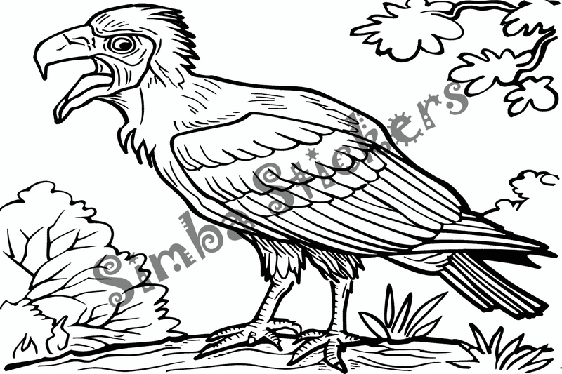 Colouring pages, bundle of vultures, 50 images, kqxcna
