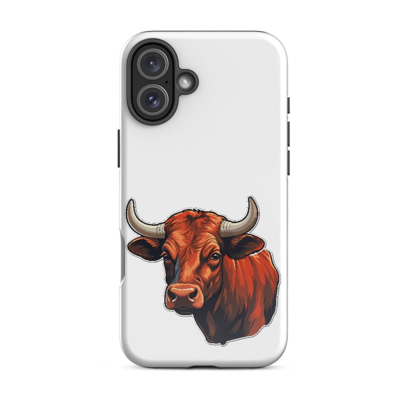 Tough Case for iPhone, Bull face, partial side view, bpor80