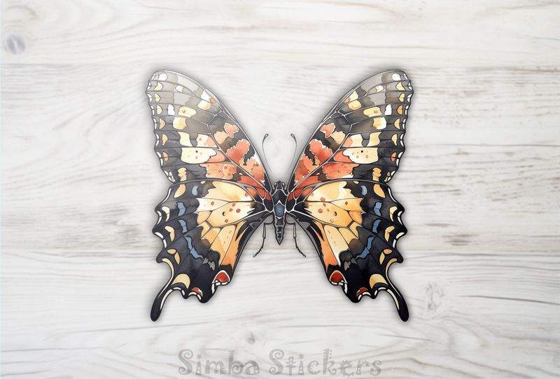 Butterflies with outspread wings looking beautiful, watercolour, ixnnj7