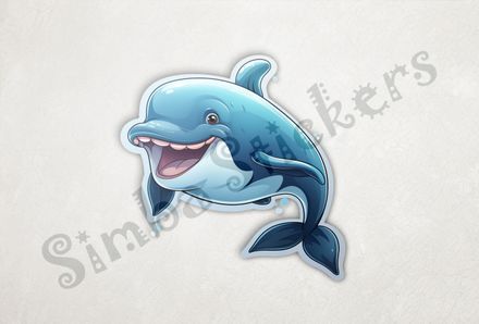 Happy whale showing large teeth