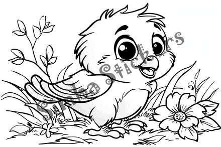 Colouring pages, eaglets or with eaglets, 10 images