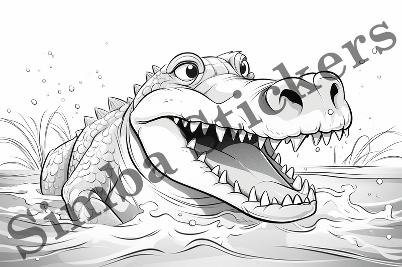 Colouring pages, Bundle of crocodiles, 25 images