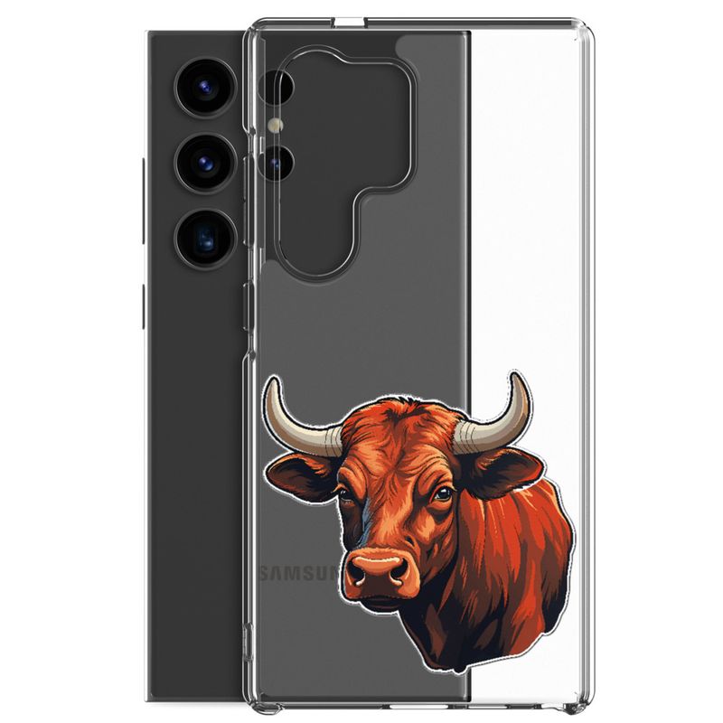 Clear Case for Samsung, Bull face, partial side view, bpor80