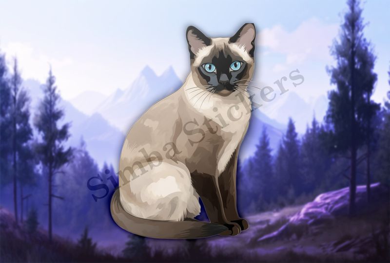 Siamese cat sitting